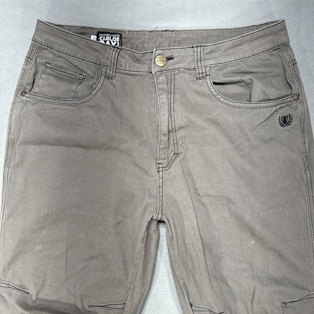 Carlos Ray Pants Men 36x34 Brown Grunge Tactical Military Outdoor Paint Workwear